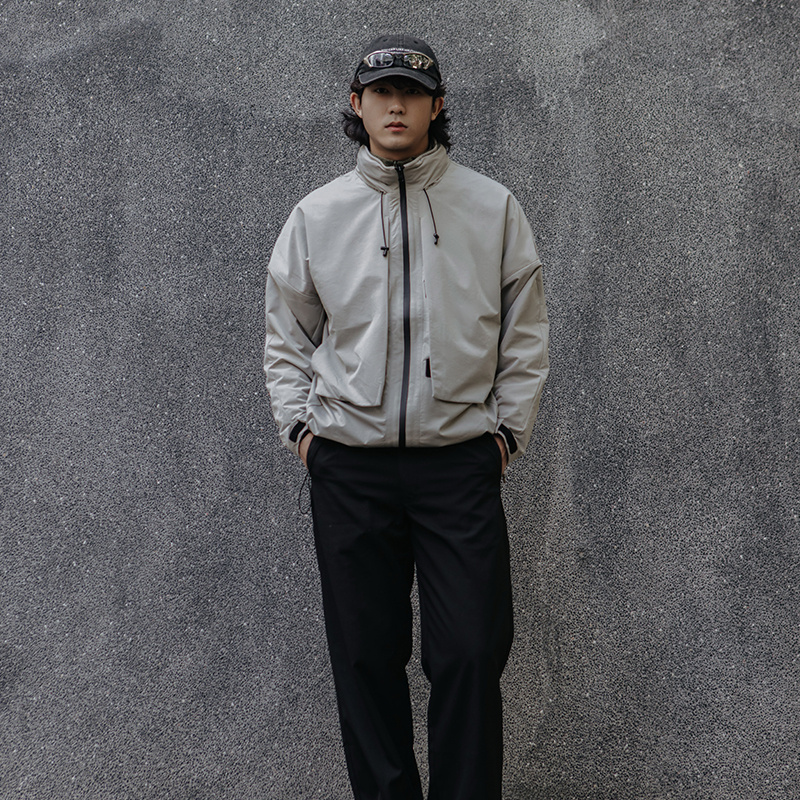 登山布运动外套户外机能多口袋