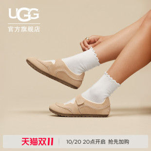 UGG秋季新款女士时尚舒适轻便圆头魔术贴玛丽珍休闲便鞋 1187530