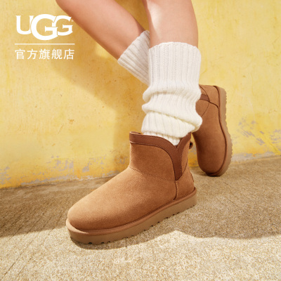 UGG平底圆头经典迷你休闲雪地靴