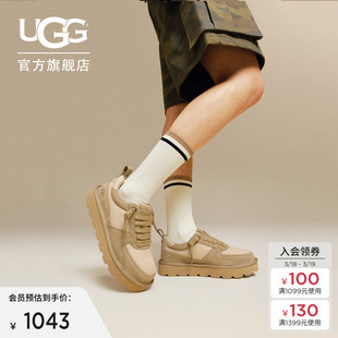 UGG春季新款女士舒适时尚系带低帮圆头拼色圣盖茨休闲鞋 1178872