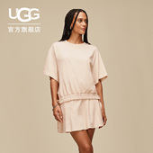 新款 女士时尚 舒适纯色圆领休闲可调系带短袖 UGG春季 上衣 1175137