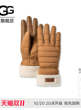UGG舒适毛绒保暖分指户外手套