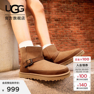 迷你短筒雪地靴1174512 女士舒适保暖搭扣平底休闲经典 UGG秋季 新款