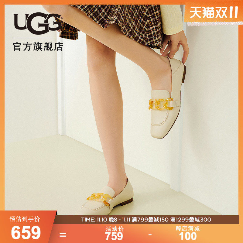 UGG2023春新款女士一脚蹬单鞋舒适通勤豆豆鞋休闲乐福皮鞋1136890怎么看?