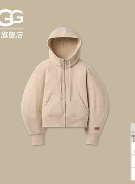 UGG舒适宽松经典拉链连帽卫衣