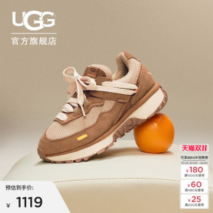 UGG春季男女同款舒适低帮圆头系带厚底复古老爹休闲鞋 1167491