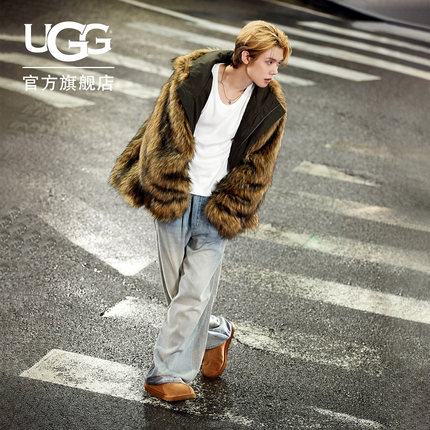UGG秋季男士休闲简约塔斯曼一脚蹬乐福懒人毛毛鞋明星同款 5950