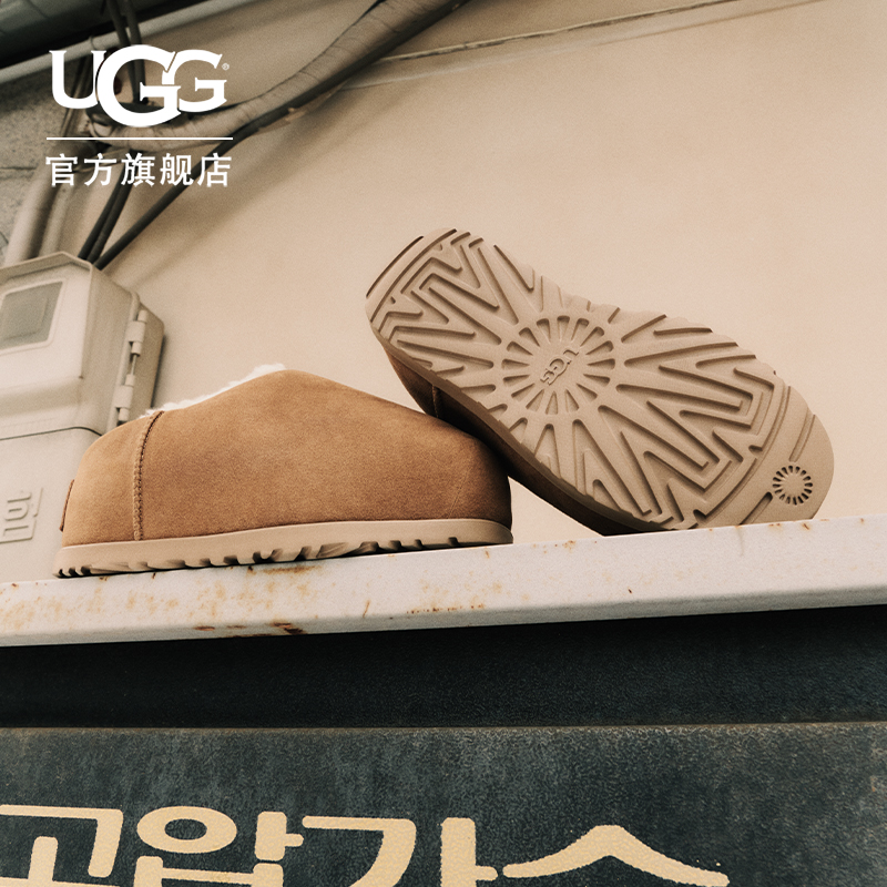 UGG秋季新款男女同款舒适休闲面包鞋卡皮巴拉拖鞋明星同款1158215