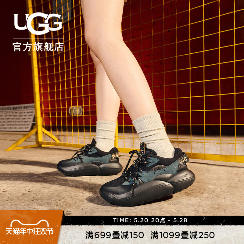 UGG系带撞色运动休闲鞋