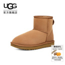 UGG秋冬女士休闲舒适平底圆头纯色保暖经典 迷你短靴雪地靴1016222