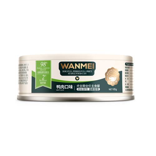 丸美家狗狗主食罐头6罐鸭肉牛肉