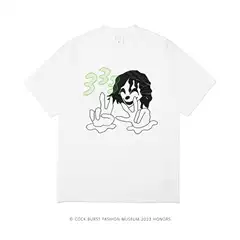 Swedish Mist Rap Bladee 333 Drain Gang Hip Hop Loose Cotton Short Sleeve T-Shirt Trendy