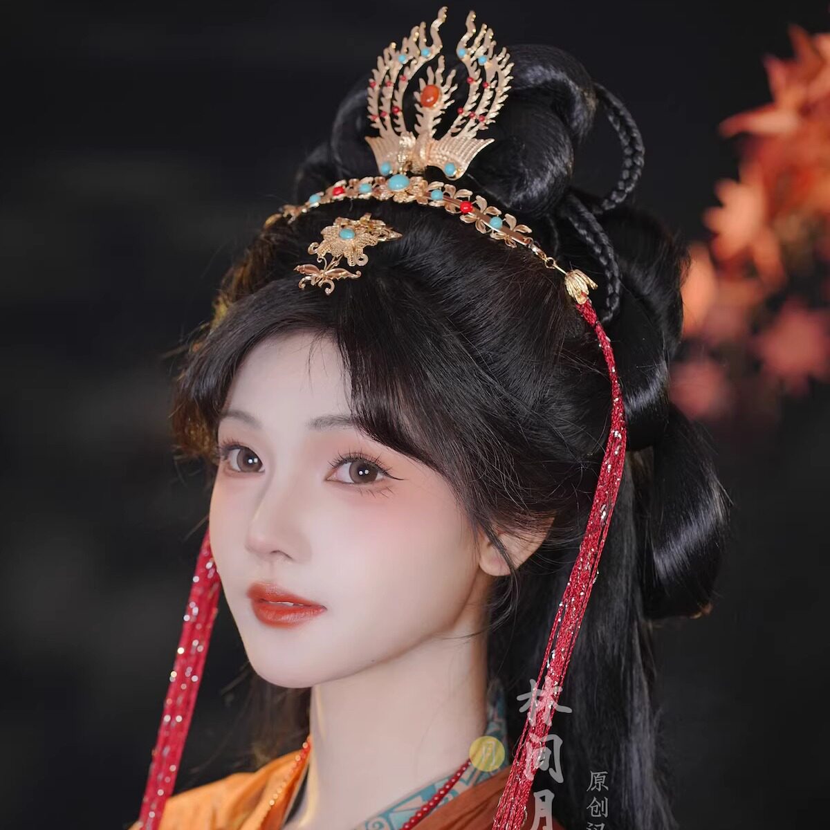 林间月原创【红颜】战国袍公主发冠套装短流苏发饰发簪汉服配饰铜