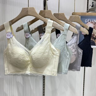 美月馨9942CD超薄杯大胸显小无钢圈收副乳调整内衣大码文胸罩女士