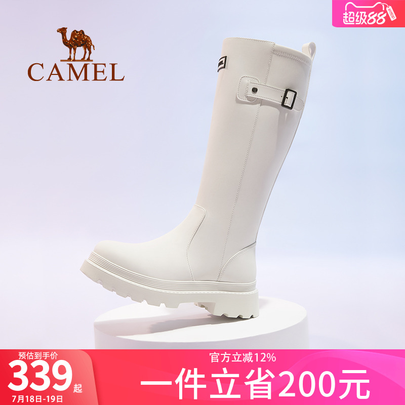 骆驼雨靴休闲战靴高颜值雨鞋户外鞋女经典涉水鞋子防水防滑长筒靴