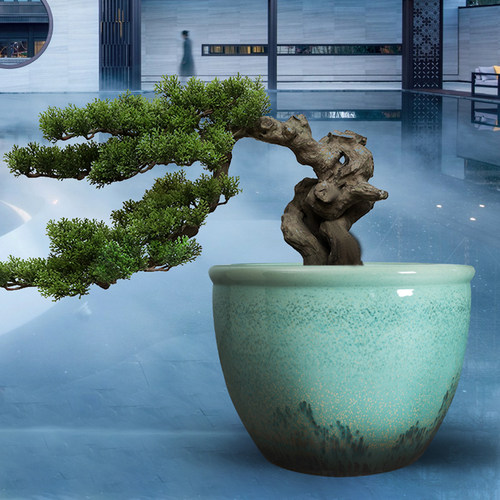仿古景德镇陶瓷鱼缸风水缸书画缸