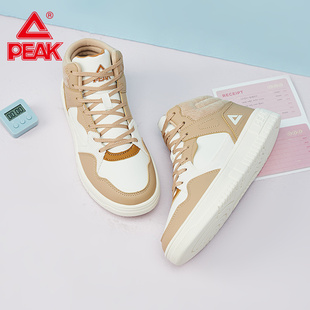 匹克女鞋简约百搭休闲鞋中低帮透气板鞋厚底增高缓震学生小白鞋子