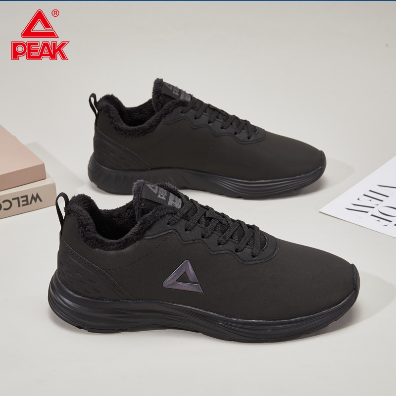 匹克革面保暖跑步鞋男运动鞋