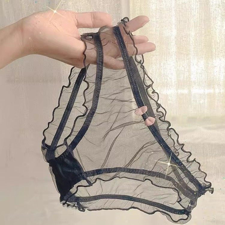 日系网纱简约弹力低腰内裤女薄透气纯色蝴蝶结甜美简约棉裆三角裤,女士内衣/男士内衣/家居服,男三角内裤,淘宝优惠券,粉丝福利购,淘宝优惠卷