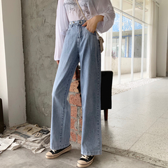 New high waist and thin wide leg pants with real price