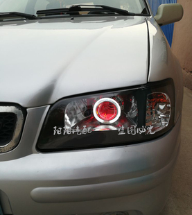 天使眼 夏利A 双光透镜 N3大灯总成改装 恶魔眼氙气灯大灯透镜