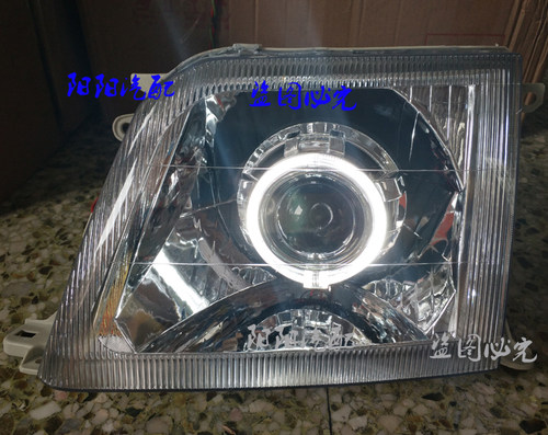 老款霸道3400改装日行灯透镜天使眼普拉多2700 LC95大灯总成