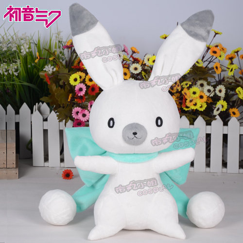 雪初音兔子毛绒布偶道具动漫周边