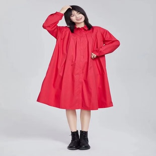 翠色嘉人2026春季新款甜美减龄文艺休闲女单排扣上衣衬衫裙84022