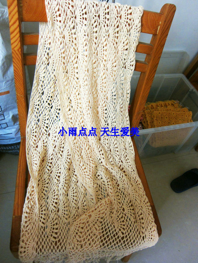 纯手工编织钩针花样时尚个性镂空长方形围巾三角披肩成品可定制