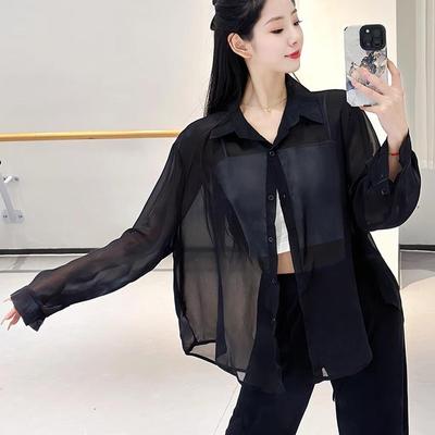 大码现代舞古典舞女成人衬衣形体训练服中国舞爵士舞练功服表演服