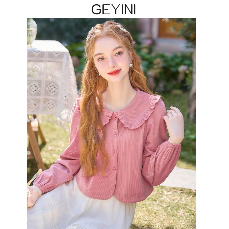 法式娃娃长袖衬衫2025开衫早秋温柔新款设计甜美洋气百搭上衣