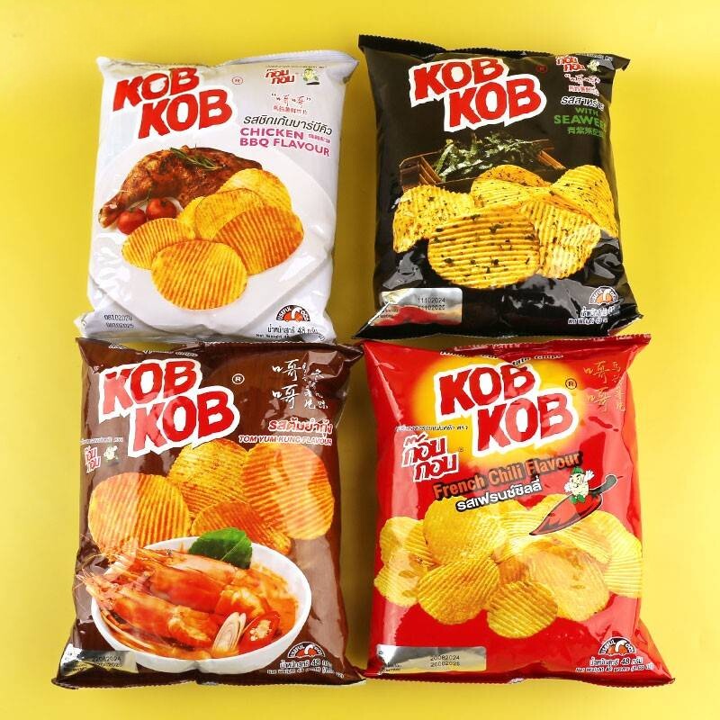 临期特卖特价泰国KOBKOB马铃薯片烧鸡风味冬阳汤风味香辣味紫菜味