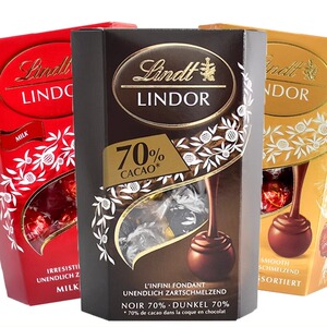 临期特卖特价Lindor瑞士莲软心牛奶巧克力球进口200g黑巧克力圣诞