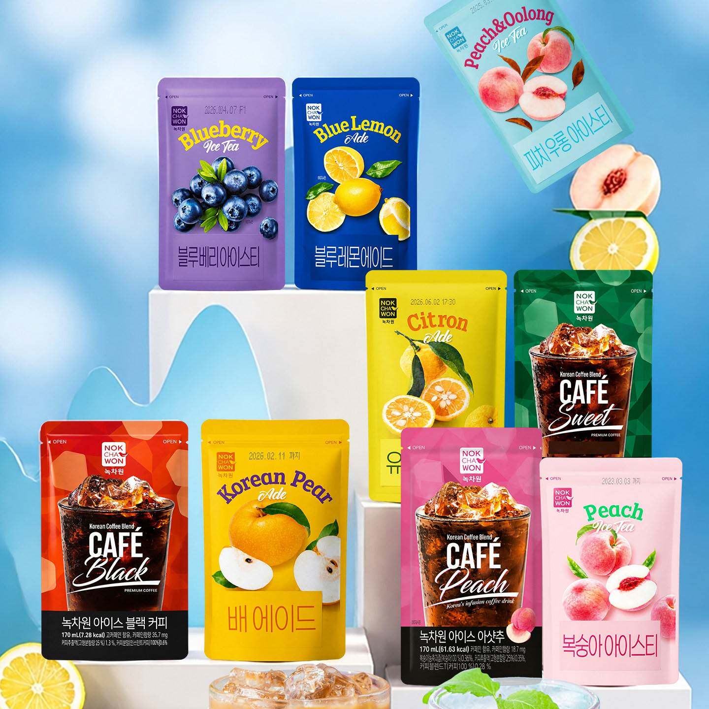 临期特卖韩国进口白桃绿茶饮料
