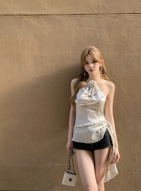 Le 19 RomanLand 美式辣妹牛仔短裤女夏季新款高腰紧身显瘦热裤潮