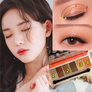白开水奶茶妆水果六色眼影盘腮红高光修容一体红酒玫瑰大地西柚色