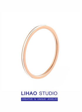 LIHAO法式简约白色珐琅戒指女ins潮精致轻奢小众设计百搭关节尾戒