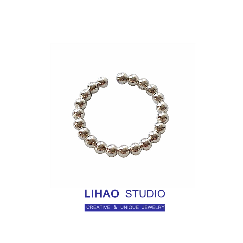 lihao简约百搭小珠子女ins戒指