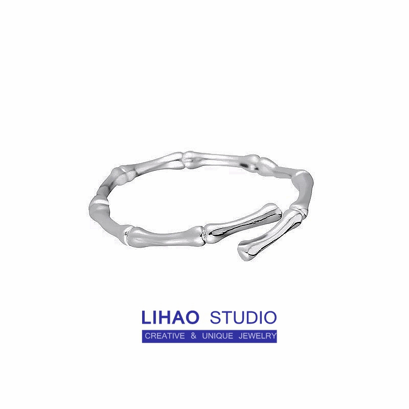 lihao竹节百搭可调节女ins小戒指