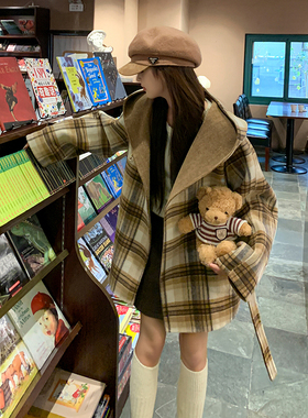 现货    两面穿羊绒双面呢大衣 秋冬外套女