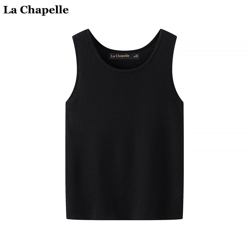 拉夏贝尔/La Chapelle纯色针织背心女内搭外穿黑色无袖冰丝小吊带使用感如何?