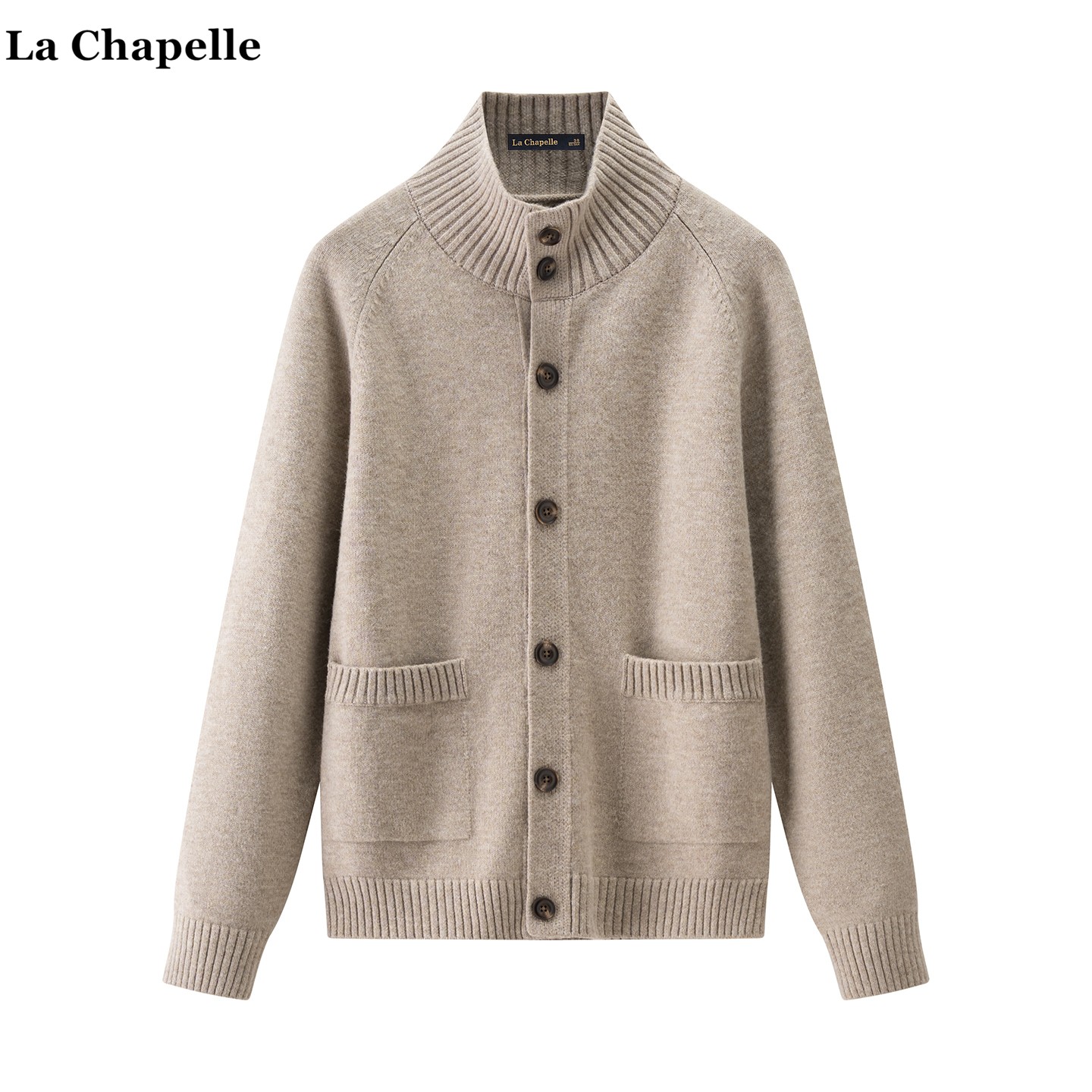 拉夏贝尔/La Chapelle舒芙蕾软糯毛衣外套女秋冬新款保暖针织开衫