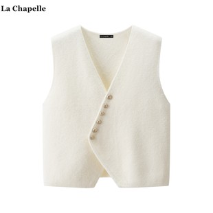 气质v领针织马甲女秋冬款 Chapelle法式 叠穿背心坎肩 拉夏贝尔