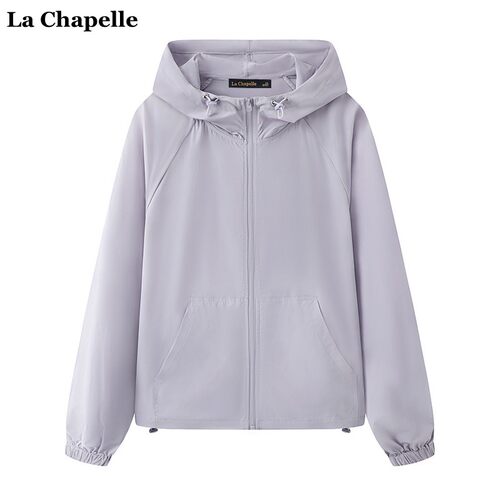 拉夏贝尔/La Chapelle休闲连帽外套女夏季新款宽松薄款防晒衣上衣