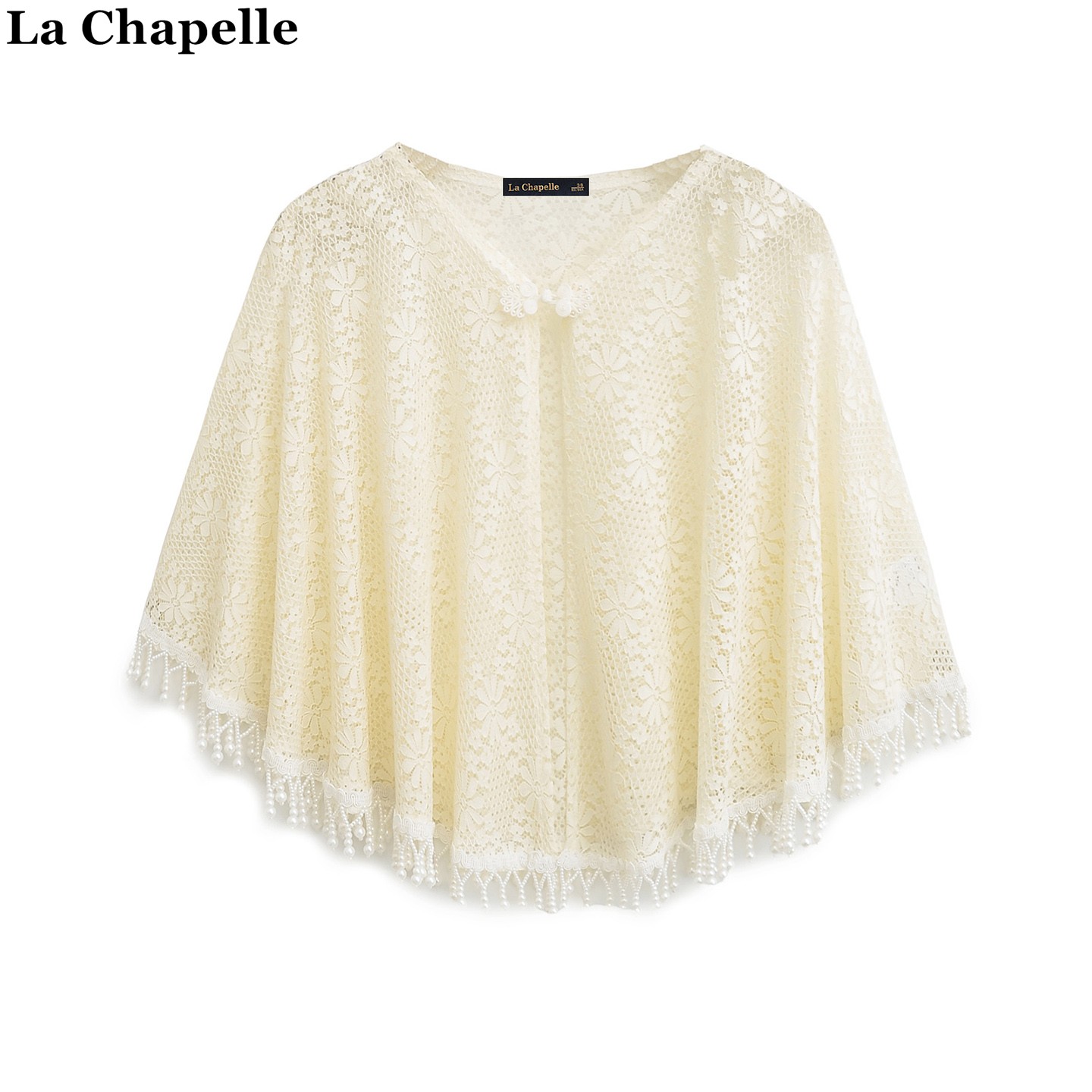 拉夏贝尔/La Chapelle新中式系带斗篷披肩夏季短款甜美百搭上衣女
