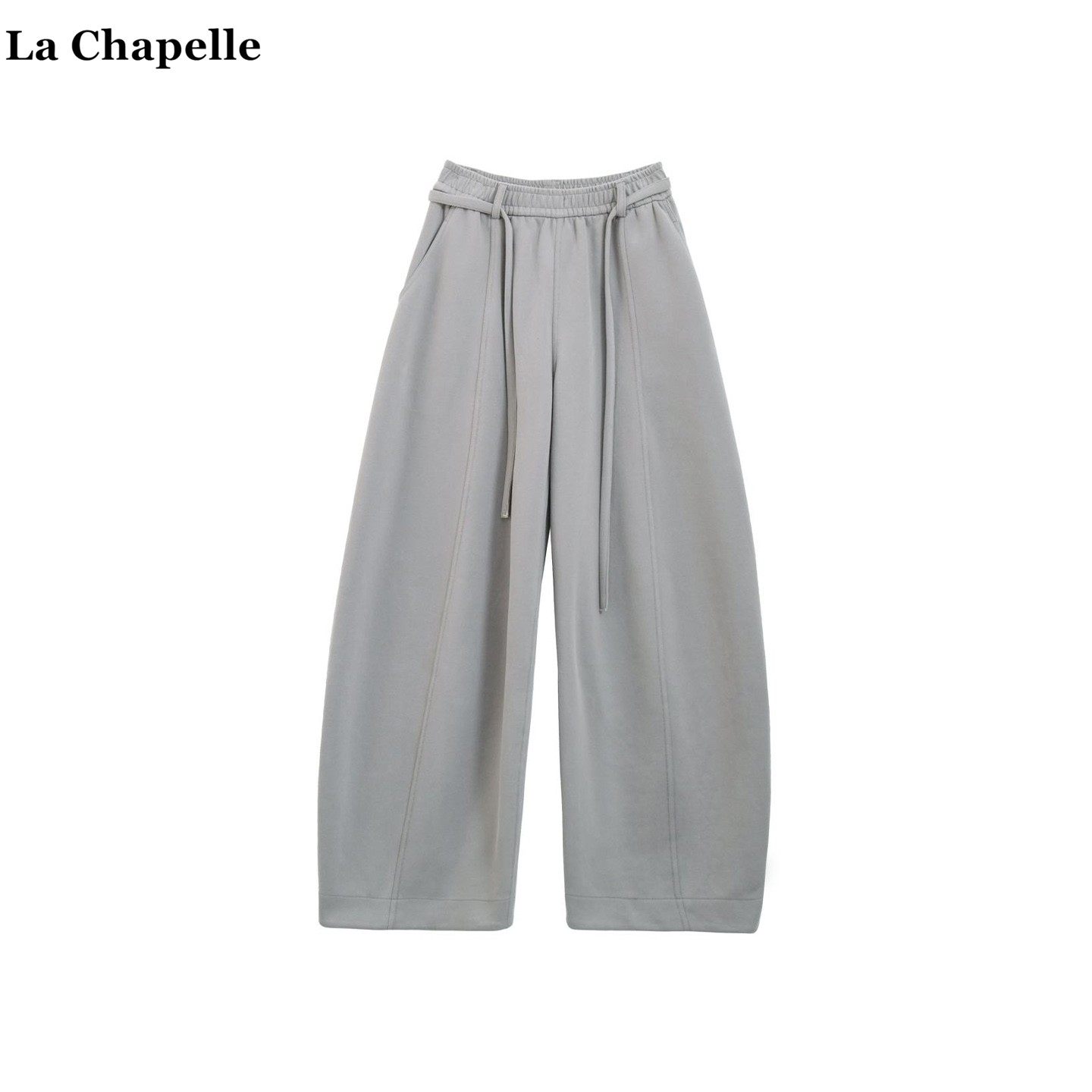 拉夏贝尔/La Chapelle松紧腰宽松南瓜休闲裤女秋季新款直筒阔腿裤,女装/女士精品,休闲裤,淘宝优惠券,粉丝福利购,淘宝优惠卷