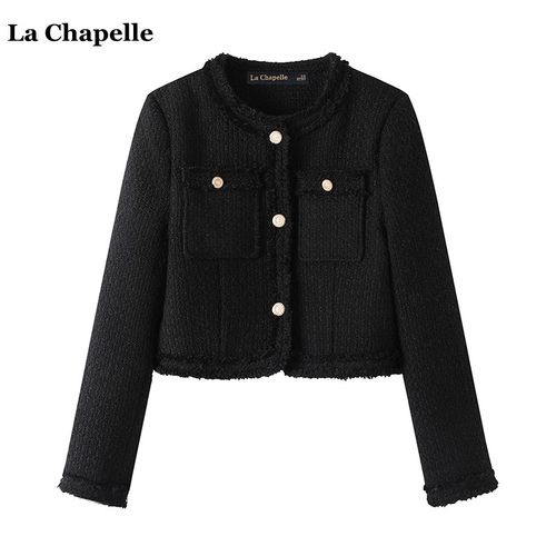 拉夏贝尔名媛风粗花呢短外套