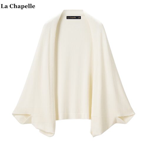 拉夏贝尔/La Chapelle新中式旗袍外搭斗篷披肩女蝙蝠袖针织衫开衫