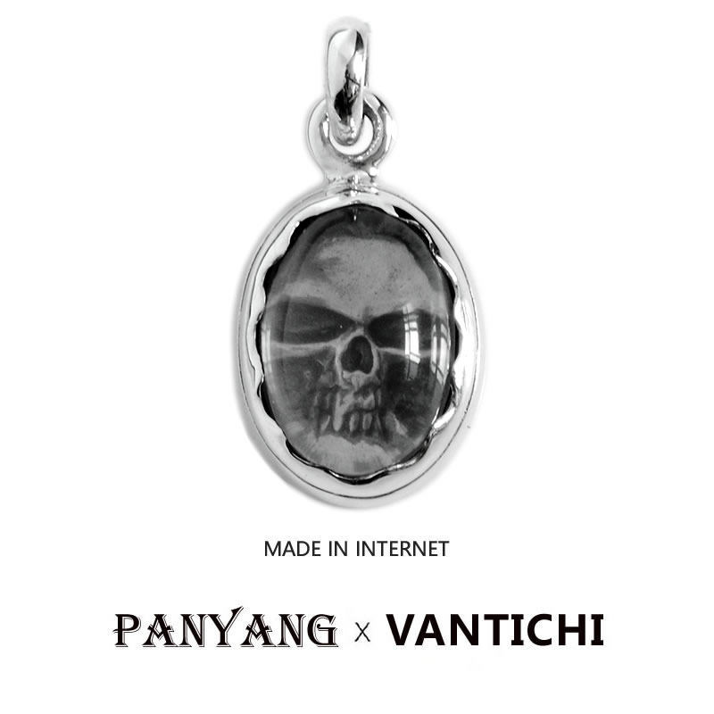 [自由X反叛]-品牌正品-小众轻奢VANTICHI纯银骷髅头男女吊坠项链