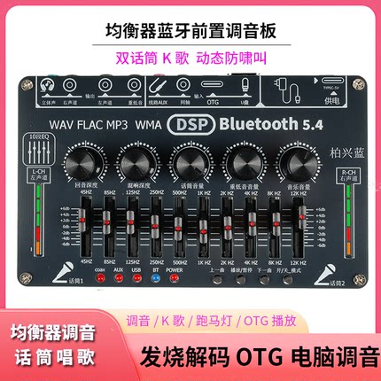均衡器调音板话筒K歌混响发烧蓝牙5.4无损U盘同轴OTG解码立体声
